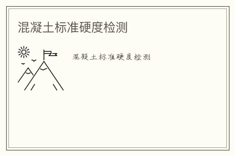 混凝土標(biāo)準(zhǔn)硬度檢測(cè)