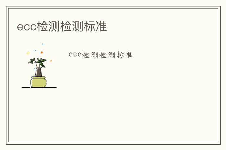 ecc檢測(cè)檢測(cè)標(biāo)準(zhǔn)