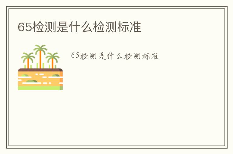 65檢測是什么檢測標準