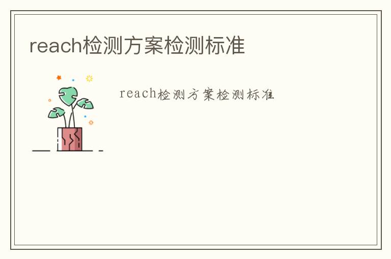 reach檢測(cè)方案檢測(cè)標(biāo)準(zhǔn)