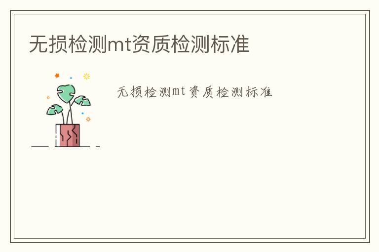 無損檢測mt資質(zhì)檢測標準