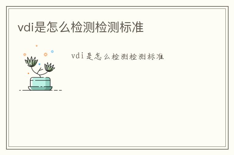 vdi是怎么檢測檢測標準