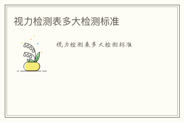 視力檢測(cè)表多大檢測(cè)標(biāo)準(zhǔn)