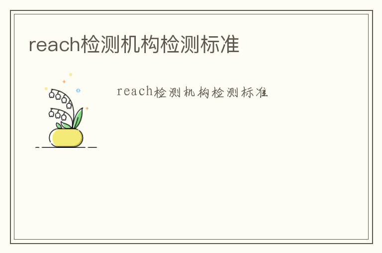 reach檢測機構檢測標準