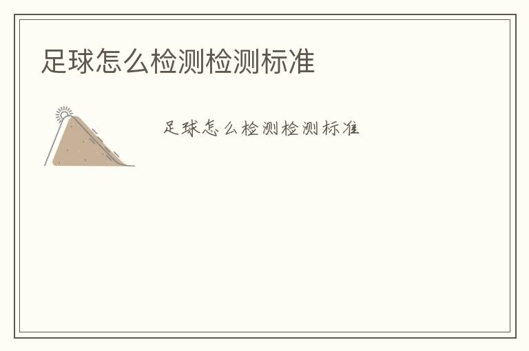 足球怎么檢測檢測標(biāo)準(zhǔn)