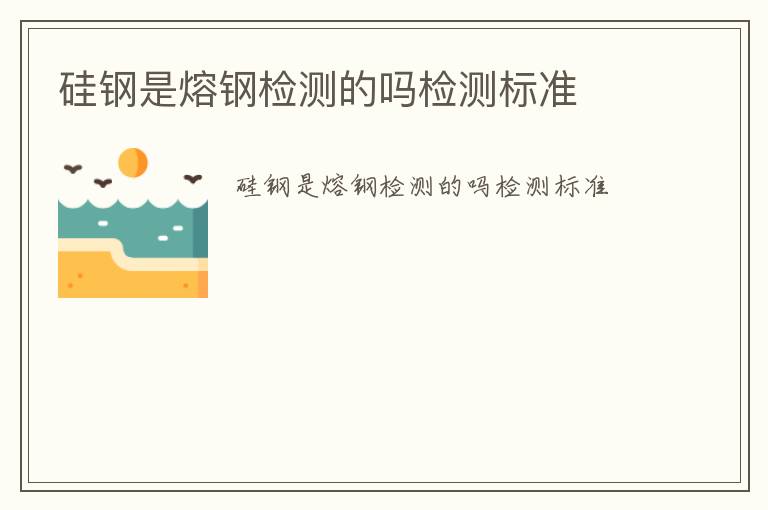 硅鋼是熔鋼檢測的嗎檢測標準