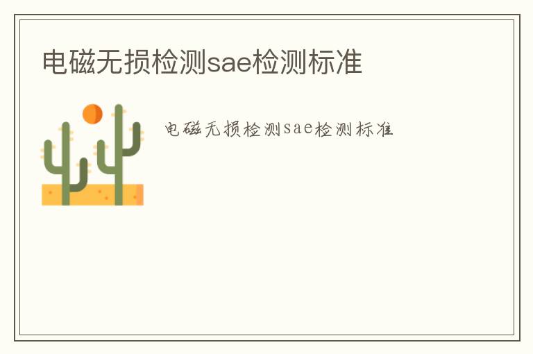 電磁無損檢測(cè)sae檢測(cè)標(biāo)準(zhǔn)