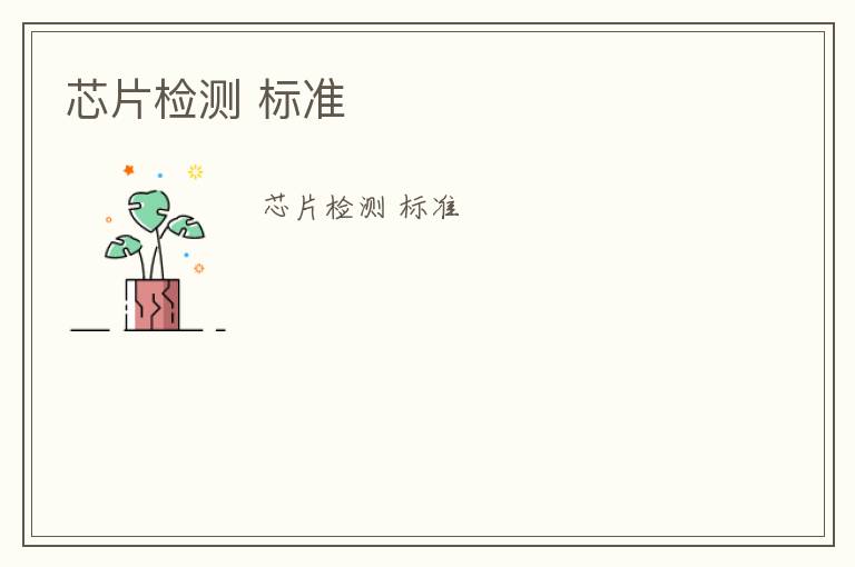 芯片檢測(cè) 標(biāo)準(zhǔn)